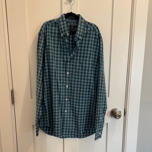J. Crew Men's Blue Plaid Button Down Shirt